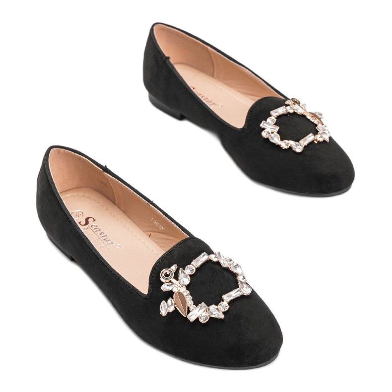 Mocassins Brille femme noirs 1