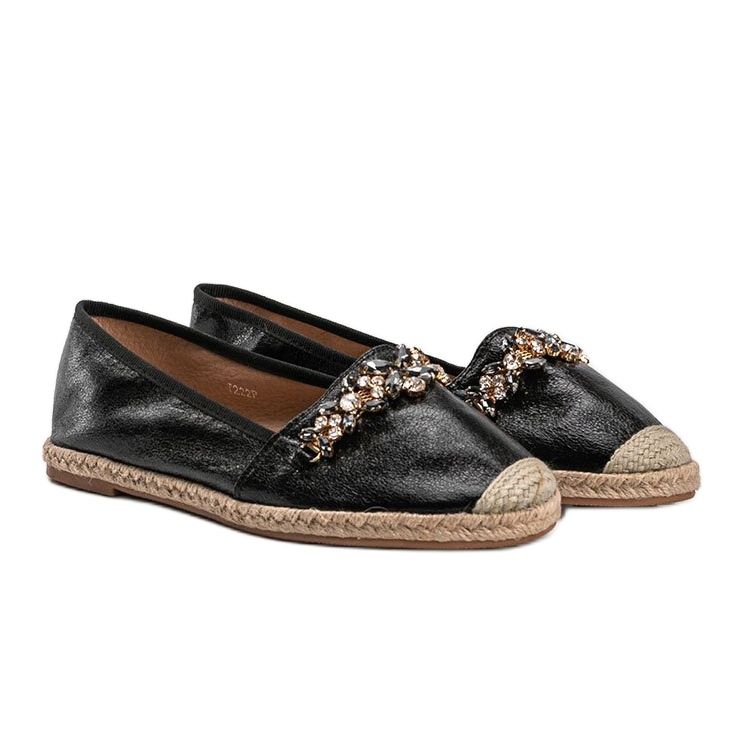 Espadrilles noires en éco-cuir Dylan le noir 1