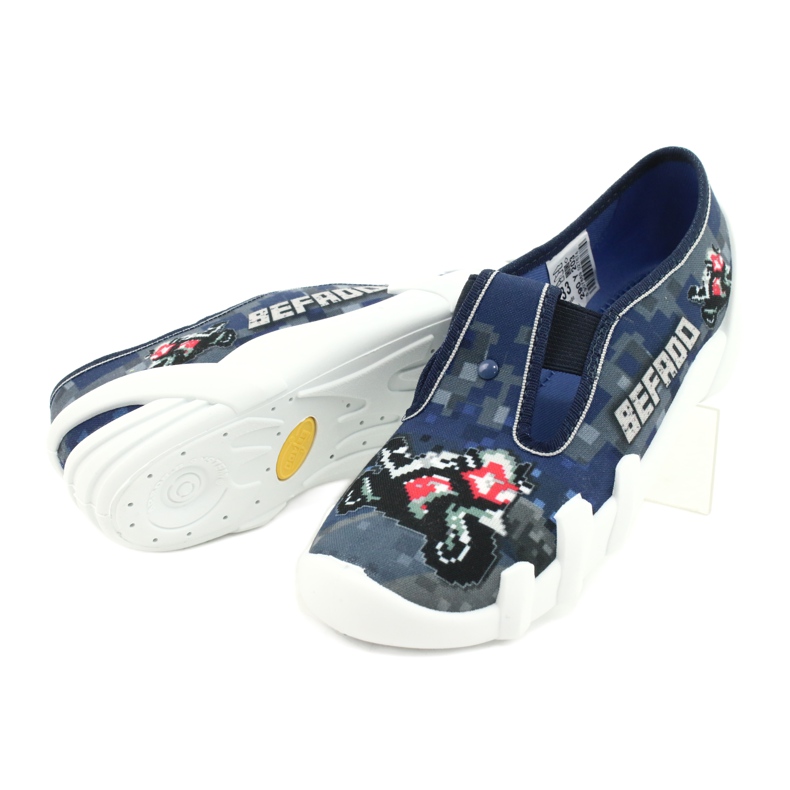 Chaussures pour enfants Befado 290Y203 bleu marine bleu gris 4