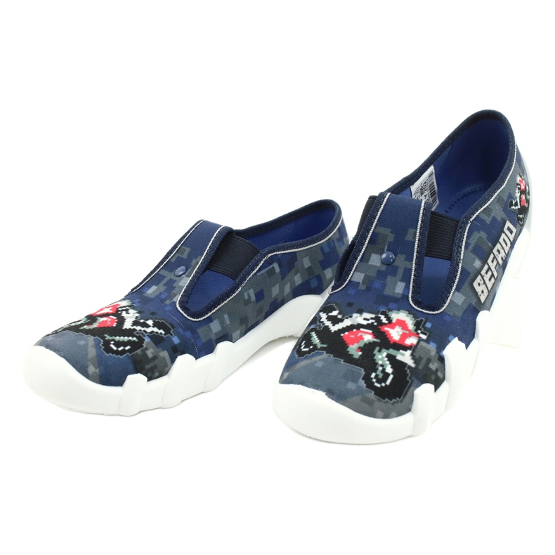 Chaussures pour enfants Befado 290Y203 bleu marine bleu gris 3
