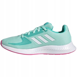Chaussures de course Adidas Runfalcon 2.0 K Jr FY9502 vert 1