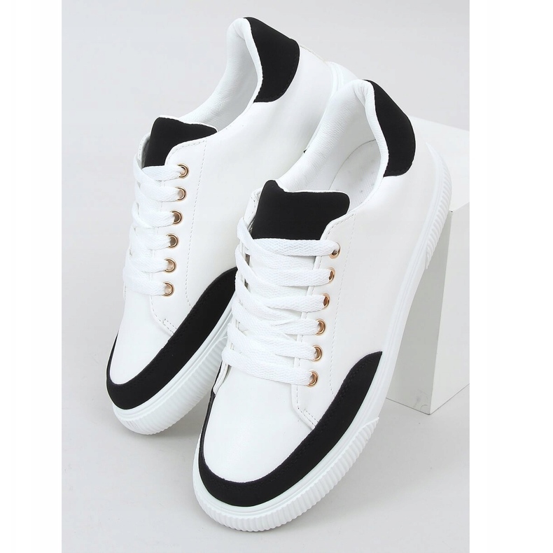 Baskets femme blanches 6110 Noir 1