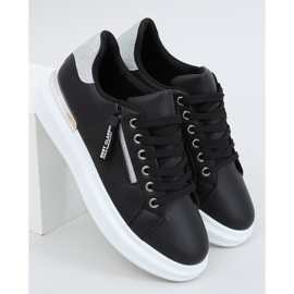 Baskets femme noires F006 Noir le noir 1