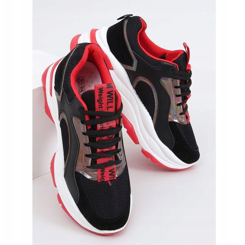 Chaussures de sport noires R12YD518-11 NOIR / ROUGE le noir 1