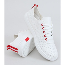 Baskets femme blanches et rouges LA42 Rouge 1 Baskets femme blanches et rouges LA42 Rouge 1