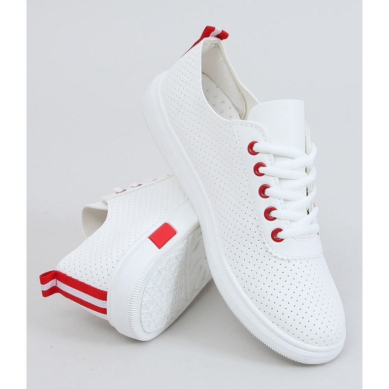 Baskets femme blanches et rouges LA42 Rouge 1 Baskets femme blanches et rouges LA42 Rouge 1