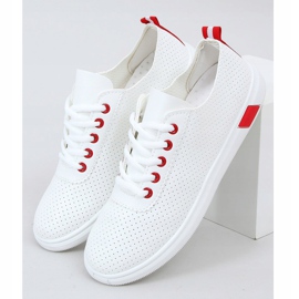 Baskets femme blanches et rouges LA42 Rouge 2 Baskets femme blanches et rouges LA42 Rouge 2