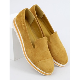 Mocassins sur semelle haute moutarde 5836 Jaune 1