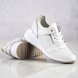 Filippo Chaussures de sport en cuir blanches 1