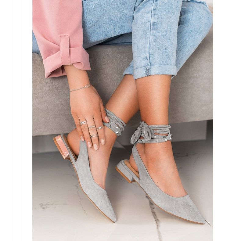 Seastar Escarpins avec reliure décorative gris 1 Seastar Escarpins avec reliure décorative gris 1