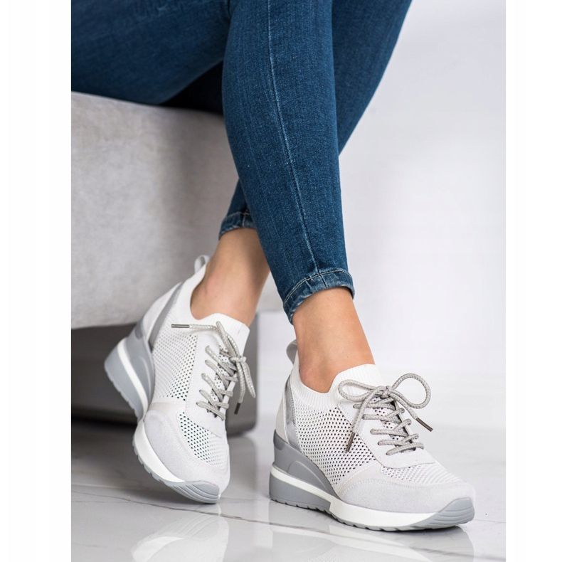 Baskets ajourées VINCEZA gris 1