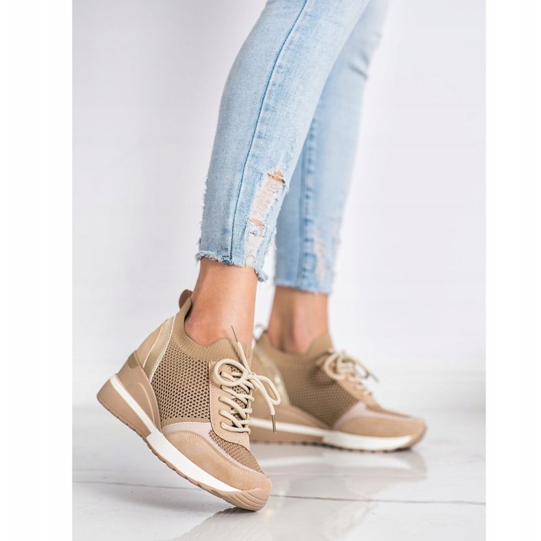 Baskets ajourées VINCEZA beige 1