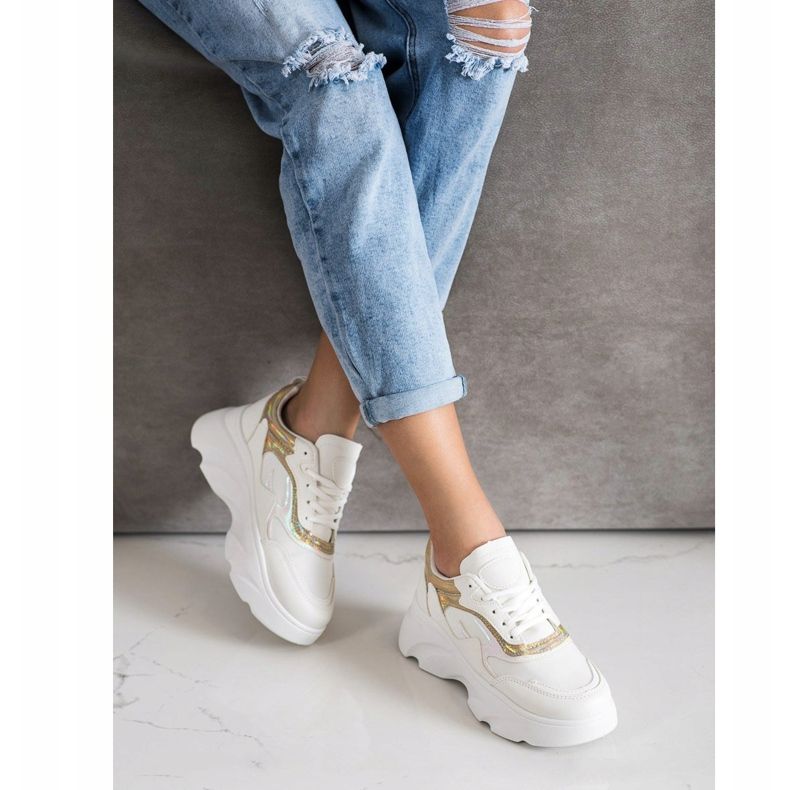 SHELOVET Baskets à la mode blanc 2