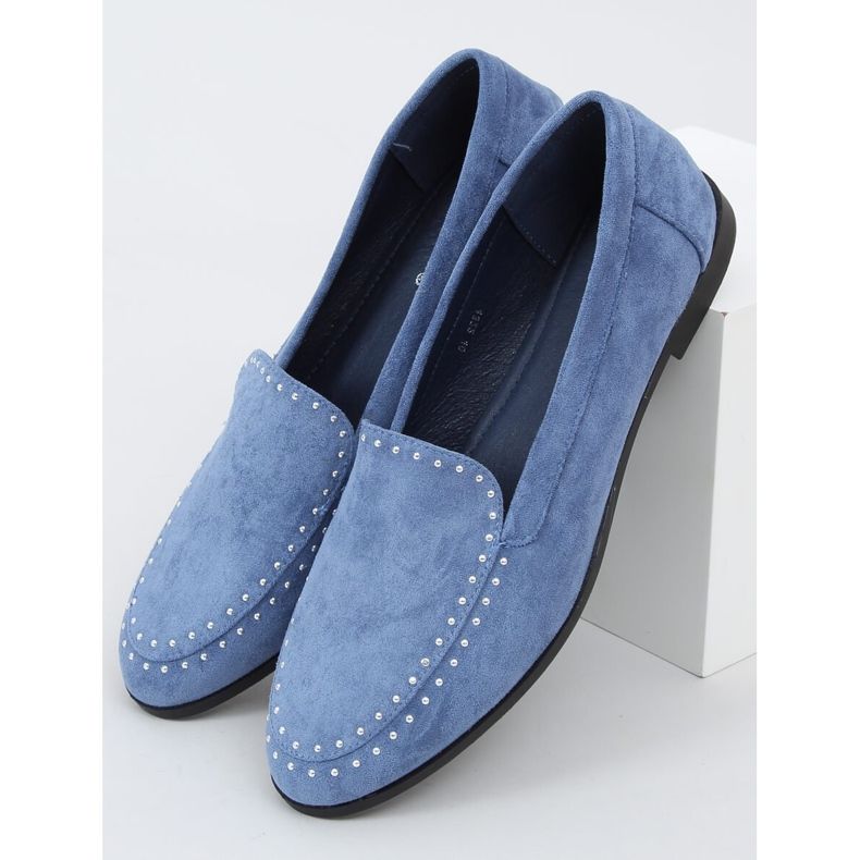 Mocassins bleus à clous 4322 Jeans 1