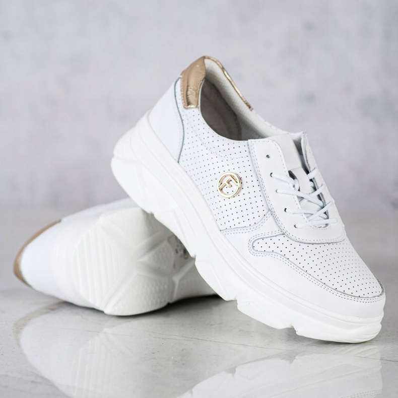 Filippo Baskets en cuir sur la plate-forme blanche 2