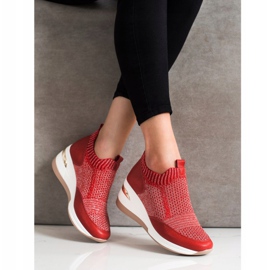 ARTIKER Baskets textiles rouges 2