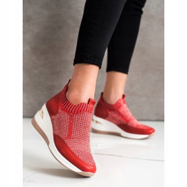 ARTIKER Baskets textiles rouges 3