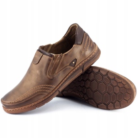 Polbut Chaussures sans lacets pour hommes J51 marron brun 2