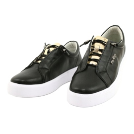 Filippo Baskets élégantes en cuir noir DP2041/21 BK Noir le noir 1