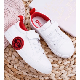 Baskets Enfant Enfant Big Star Avec Velcro Blanc FF374088 rouge 2