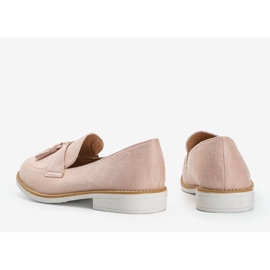Chaussures en daim beige à franges Denisse 2