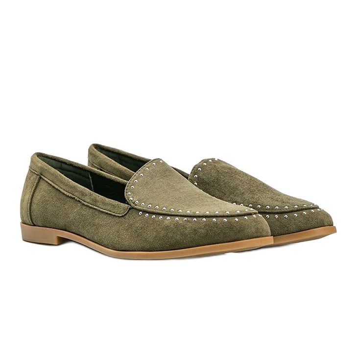 Mocassins verts en éco-suède de Hope 1 Mocassins verts en éco-suède de Hope 1