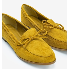 Mocassins moutarde en éco-suède Kierra jaune 2