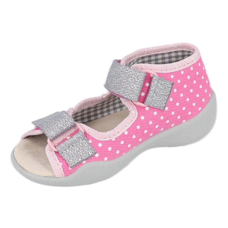 SANDALES FILLE PAPI BEFADO 342P016 rose argent 3