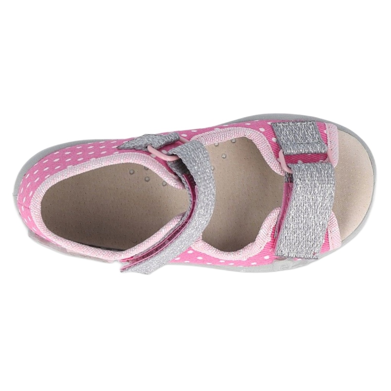 SANDALES FILLE PAPI BEFADO 342P016 rose argent 4