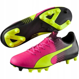 Chaussures de foot Puma evoSPEED 5.5 Tricks Fg M 10359601 jaune, jaune, rose jaune 1