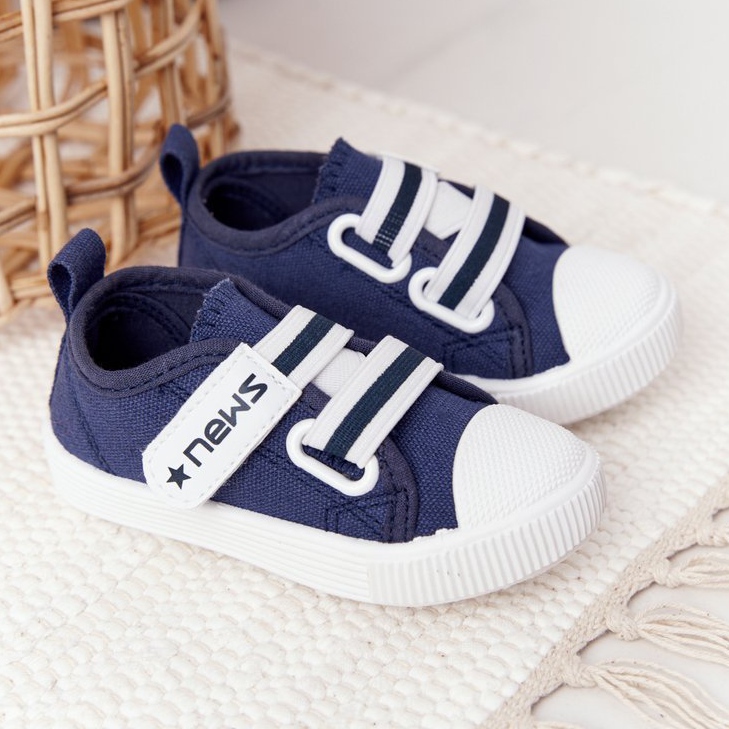 EVE Sneakers Enfant Avec Velcro Bleu Marine 2