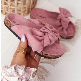 PB2 Chaussons Enfant Sur Liège Rose Poudré Little Wendy 2