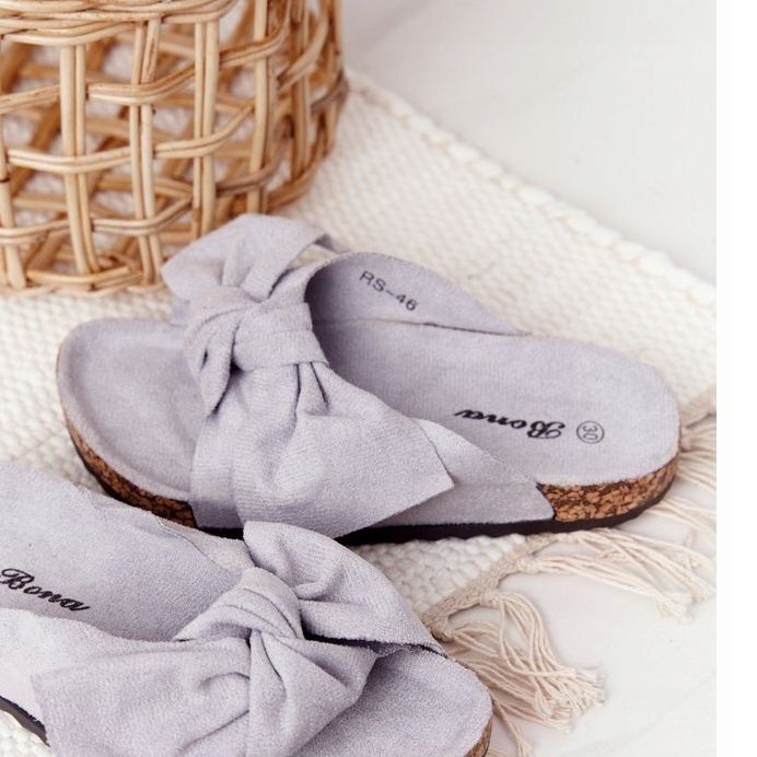 PB2 Chaussons Enfant Gris Sur Liège Little Wendy 2