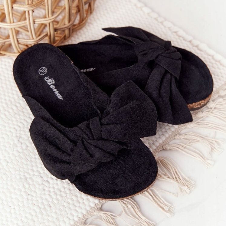 PB2 Chaussons Enfant Noir Sur Noir Little Wendy 1