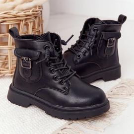 Apawwa Bottes pour enfants avec poche noir TikTok 1