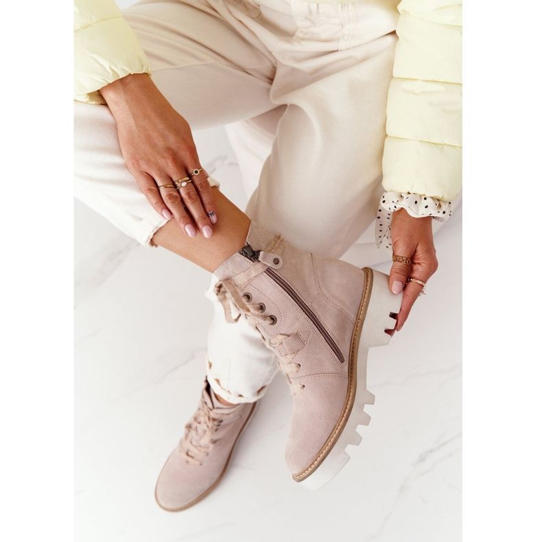 Boots Daim Ajourées Maciejka Beige 05033-04 brun 1