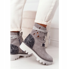 Boots Daim Ajourées Maciejka Gris 05033-03 multicolore 5