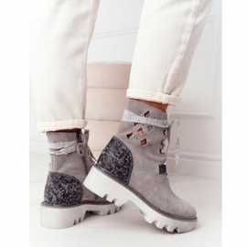 Boots Daim Ajourées Maciejka Gris 05033-03 multicolore 6