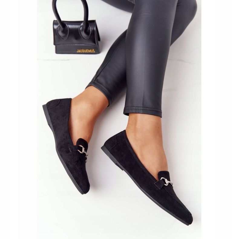 Mocassins Femme Sergio Leone MK711 Suède Noir 1