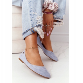 Ballerines en daim Sergio Leone BL622 Bleu 3