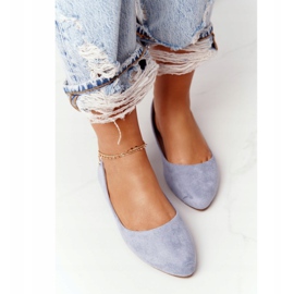 Ballerines en daim Sergio Leone BL622 Bleu 1