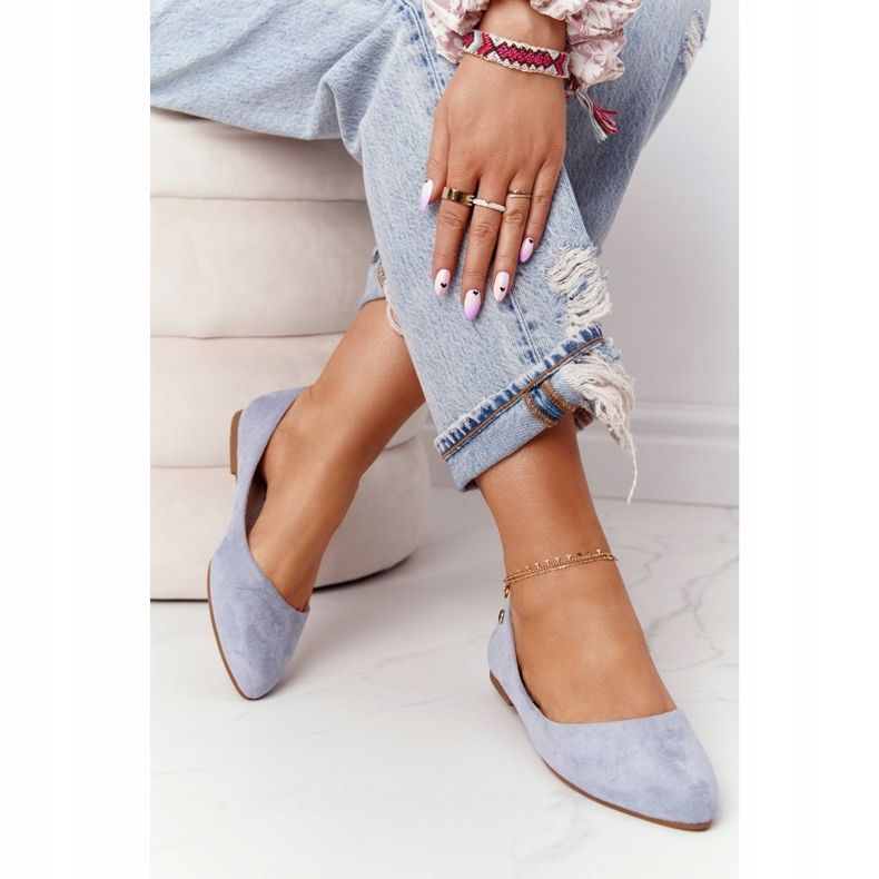 Ballerines en daim Sergio Leone BL622 Bleu 2