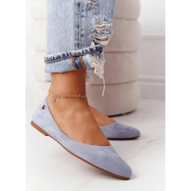 Ballerines en daim Sergio Leone BL622 Bleu 4