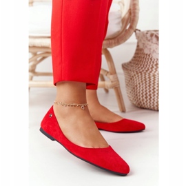 Ballerines en daim Sergio Leone BL622 Rouge 4