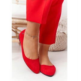 Ballerines en daim Sergio Leone BL622 Rouge 5