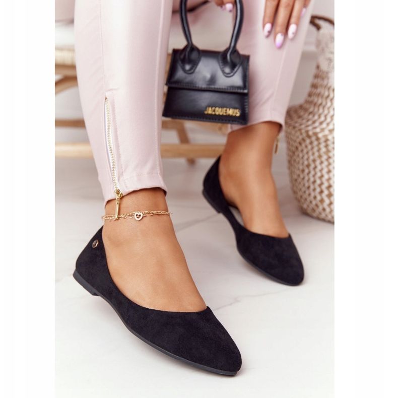 Ballerines en daim Sergio Leone BL622 Noir le noir 1