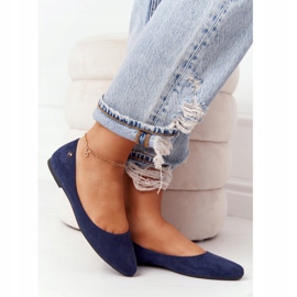 Ballerines en daim Sergio Leone BL622 Bleu marine 3