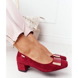 Escarpins en daim à talon Sergio Leone PB142 Bordeaux rouge multicolore 2
