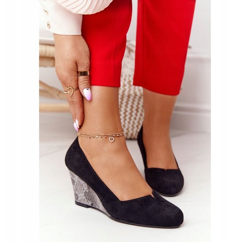 Escarpins Compensés Sergio Leone PB767 Serpent Noir 2