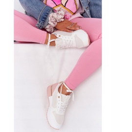 Chaussures de sport femme Sneakers Blanc et Rose Maddie 2